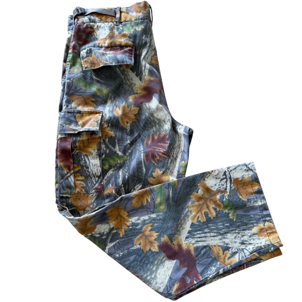 Master Sportsman Leaf Camo Cargo Pants Mens 32x31 Rugged Outdoor Gear Hunting